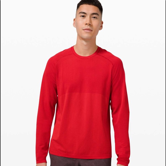 Lululemon lunar new year long sleeve red tee size Large L new - Picture 1 of 6